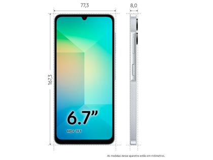 Imagem de Smartphone Samsung Galaxy A06 5G 128GB 4GB RAM Cinza Câm. 50MP + Selfie 8MP