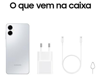 Imagem de Smartphone Samsung Galaxy A06 5G 128GB 4GB RAM Cinza Câm. 50MP + Selfie 8MP