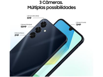 Imagem de Smartphone Samsung Galaxy A16 256GB Azul Escuro 5G 8GB RAM 6,7" FHD+ Câm Tripla + Selfie 13MP