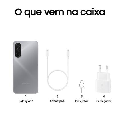 Imagem de Smartphone Samsung Galaxy A17 com IA 128GB 4GB RAM Câmera de 50MP Tela de 6.7 NFC IP54