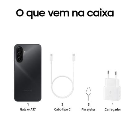 Imagem de Smartphone Samsung Galaxy A17 com IA 256GB 8GB RAM Câmera de 50MP Tela de 6.7 NFC IP54