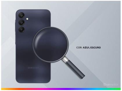 Smartphone Samsung Galaxy A25 6,5" 256GB Azul Escuro 5G 8GB RAM Câm Tripla 50MP + Selfie 13MP Bateria 5000mAh Dual Chip Imagem de Smartphone Samsung Galaxy A25 6,5" 256GB Azul Escuro 5G 8GB RAM Câm Tripla 50MP + Selfie 13MP Bateria 5000mAh Dual Chip