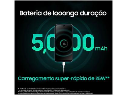 Smartphone Samsung Galaxy A25 6,5" 256GB Azul Escuro 5G 8GB RAM Câm Tripla 50MP + Selfie 13MP Bateria 5000mAh Dual Chip Imagem de Smartphone Samsung Galaxy A25 6,5" 256GB Azul Escuro 5G 8GB RAM Câm Tripla 50MP + Selfie 13MP Bateria 5000mAh Dual Chip