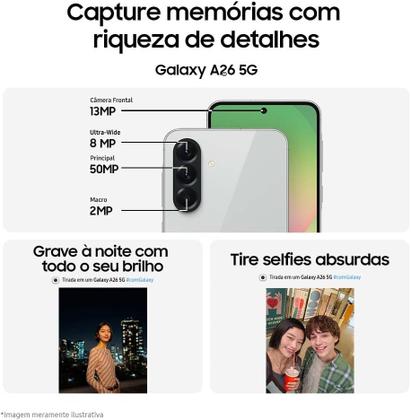 Imagem de Smartphone Samsung Galaxy A26 5G 256GB 8GB 6,7" Preto