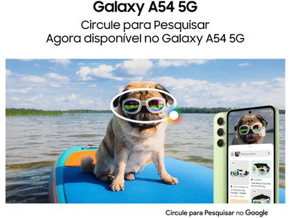 Smartphone Samsung Galaxy A54 256GB Verde Lima 5G Octa-Core 8GB RAM 6,4" Câm. Tripla + Selfie 32MP Dual Chip Imagem de Smartphone Samsung Galaxy A54 256GB Verde Lima 5G Octa-Core 8GB RAM 6,4" Câm. Tripla + Selfie 32MP Dual Chip