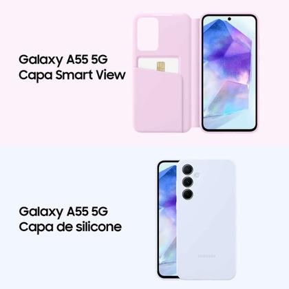Smartphone Samsung Galaxy A55 5G 128GB Tela 6.6 Câmera 50MP Selfie