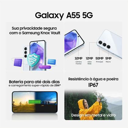 SMARTPHONE SAMSUNG GALAXY A55 5g Dual Sim 256GB 8Gb RAM AZUL CLARO
