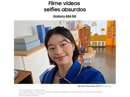 Imagem de Smartphone Samsung Galaxy A56 256GB 5G 8GB RAM Verde 6,7" Câm. Tripla + Selfie 12MP