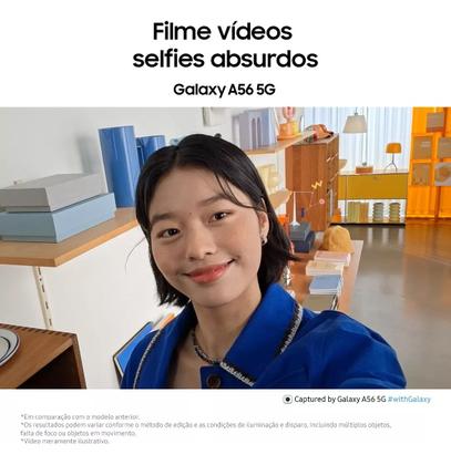 Imagem de Smartphone samsung galaxy a56 5g 256gb 8gb ram cinza