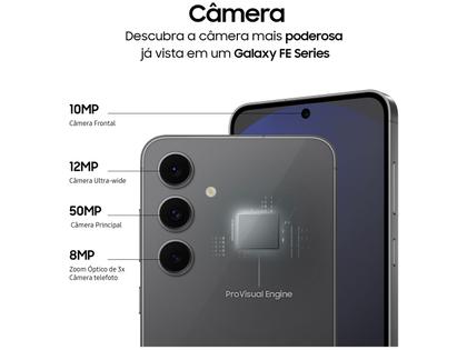 Imagem de Smartphone Samsung Galaxy S24 FE 128GB 5G 8GB RAM Grafite 6,7" Câm. Tripla + Selfie 10MP