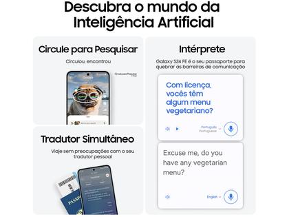 Imagem de Smartphone Samsung Galaxy S24 FE 128GB Azul 5G 8GB RAM 6,7" Câm. Tripla + Selfie 10MP