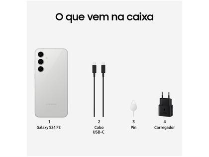 Imagem de Smartphone Samsung Galaxy S24 FE 128GB Cinza 5G 8GB RAM 6,7" Câm. Tripla + Selfie 10MP