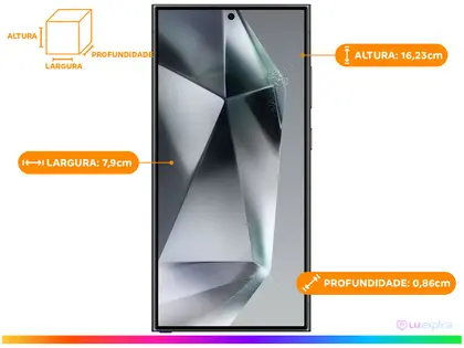 Imagem de Smartphone Samsung Galaxy S24 Ultra 6,8" Galaxy AI 256GB Titânio Preto 5G 12GB RAM Câm. Quádrupla 200MP + Selfie 12MP Bateria 5000mAh Dual Chip