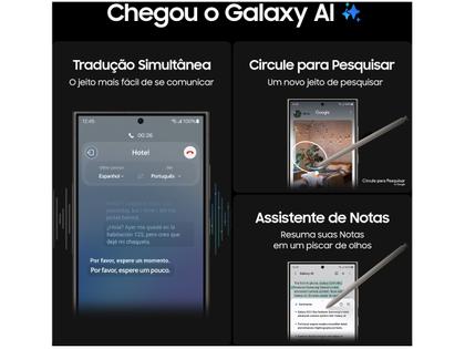 Imagem de Smartphone Samsung Galaxy S24 Ultra 6,8" Galaxy AI 512GB Titânio Cinza 5G 12GB RAM Câm. Quádrupla 200MP + Selfie 12MP Bateria 5000mAh Dual Chip