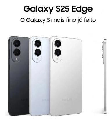 Imagem de Smartphone Samsung Galaxy S25 Edge 512GB 5G - Titânio Azul, Galaxy AI, Câmera Dupla 200MP + Selfie 12MP, RAM 12GB, Tela 6.7