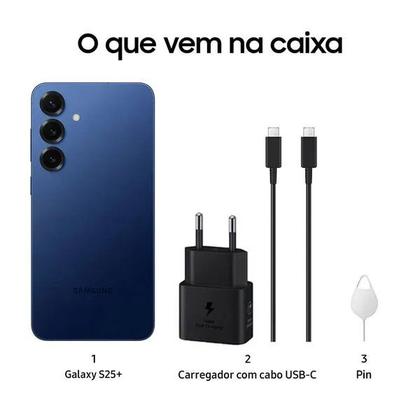 Smartphone Samsung Galaxy S25 Plus 512GB 5G - Azul Marinho, Galaxy
