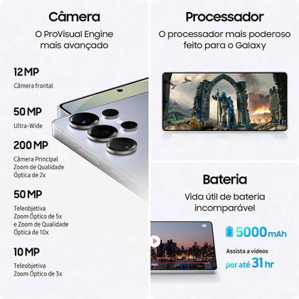 Smartphone Samsung Galaxy S25 Ultra 256GB 12GB RAM 5G Titânio