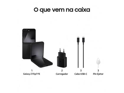 Imagem de Smartphone Samsung Galaxy Z Flip7 FE 128GB Preto 5G 8GB RAM Tela 6,7" Câm. Dupla de 50MP Galaxy AI