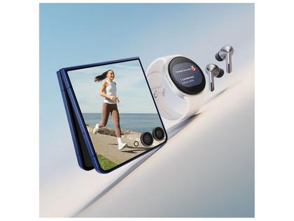 Smartphone Samsung Galaxy Z Flip7 FE 128GB Preto - 5G + Smartwatch