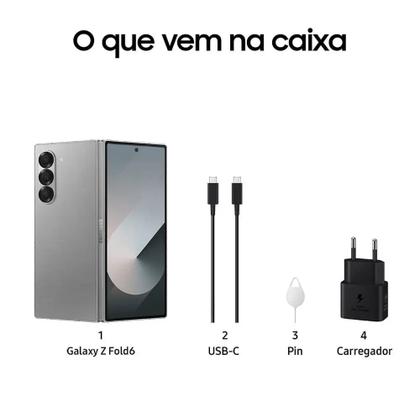 Imagem de Smartphone Samsung Galaxy Z Fold6 512GB Cinza 5G - Tela dobrável de 7.6" e 12GB de RAM