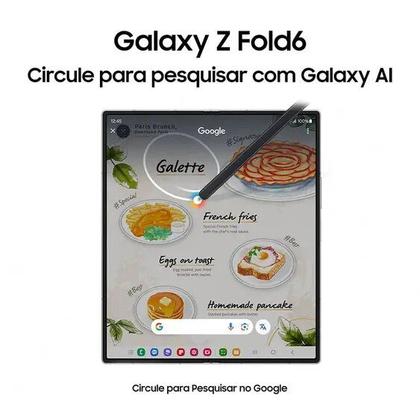 Imagem de Smartphone Samsung Galaxy Z Fold6 512GB Cinza 5G - Tela dobrável de 7.6" e 12GB de RAM