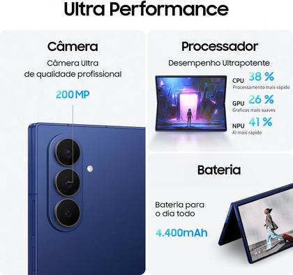 Smartphone Samsung Galaxy Z Fold7 512GB, 12GB RAM, Tela 8.0