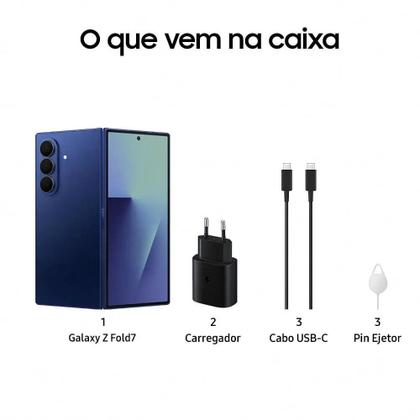 Smartphone Samsung Galaxy Z Fold7 512GB 5G - Azul, Tela dobrável