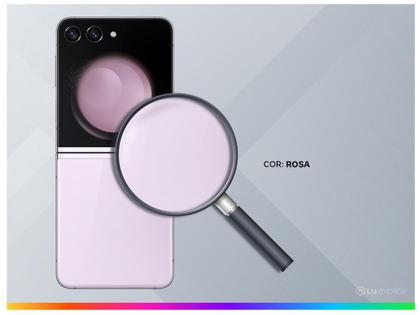 Imagem de Smartphone Samsung Z Flip 5 512GB Rosa 5G Snapdragon 8GB RAM 6,7" Câm. Dupla + Selfie 10MP Dual Chip