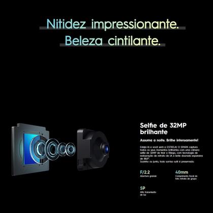Imagem de Smartphone Spark 20C 256GB/16GB Ram Câmera 50mp HDR 90Hz Premium design Dual Sim