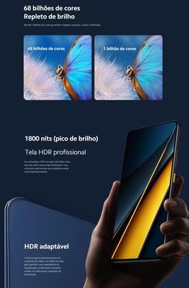 Imagem de Smartphone X6 PRO 5G 256GB 16GB ram tela Amoled 120 Hz Câmera tripla 4K 64MPx Premium poderoso Glass Victus Celular