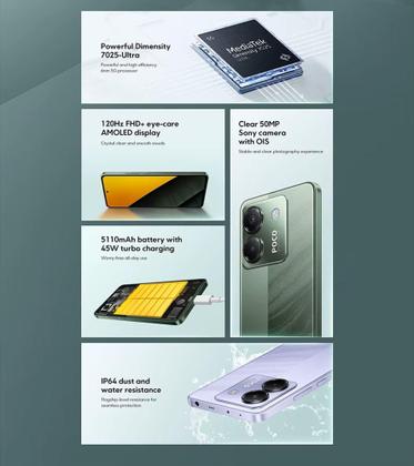 Xiaomi POCO M7 スマートフォン 8GB 256GB グローバル版 Poco M7 4G Versão Global Azul 8GB RAM 256GB, Android 13