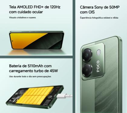 Smartphone Xiaomi Poco M7 Pro 5G 8gb 256gb Dual Sim Tela