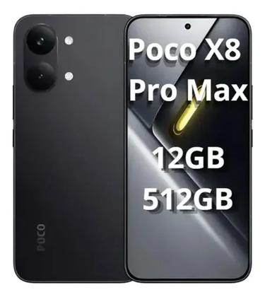 Imagem de Smartphone Xiaomi POCO X8 Pro Maxx 512GB , 12GB RAM, Câmera 64 MP, NFC - PRETO