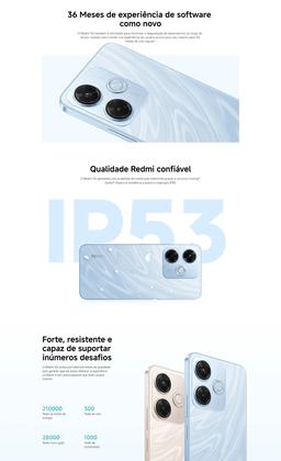 Imagem de Smartphone Xiaomi Redmi 13X 256GB 16GB Ramboost Câmera 108MP dupla lançamento versão Global Premium Design note celular melhor custo benefício