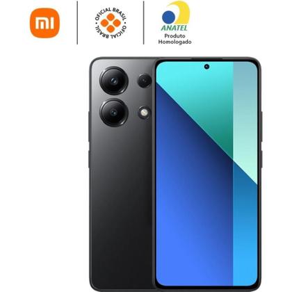 Imagem de Smartphone Xiaomi Redmi Note 13 4G 256GB 8GB de RAM Tela 6,67 Câmera Traseira Tripla 108MP + 8MP + 2MP- Preto