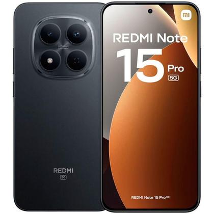 Imagem de Smartphone Xiaomi Redmi Note 15 PRO 5G 512GB 8GB Câmera 200MP Tela AMOLED 120Hz Turbo 45W - Preto