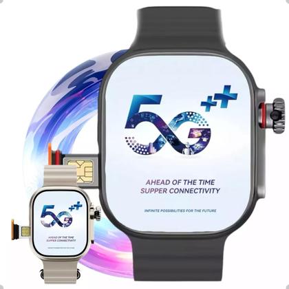 Imagem de Smartwatch 5g Ultra 3 Ia 16gb 4pulseira Serie 10 Chip Câmera