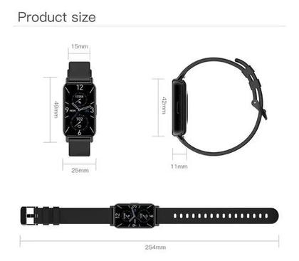 Imagem de Smartwatch À Prova D'água Peje Band1 +100 Modos Esportivos Preto