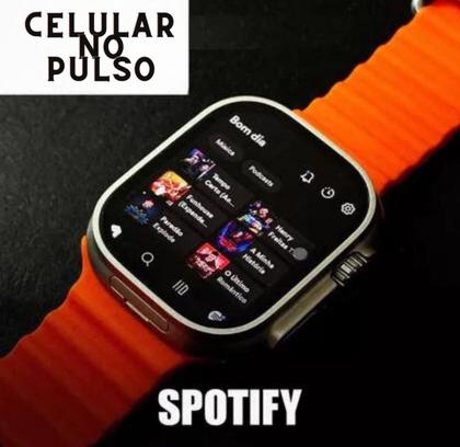 Imagem de Smartwatch Chip Tiktok Youtube Facebook Google Play Funções Celular De Pulso Super Amoled
