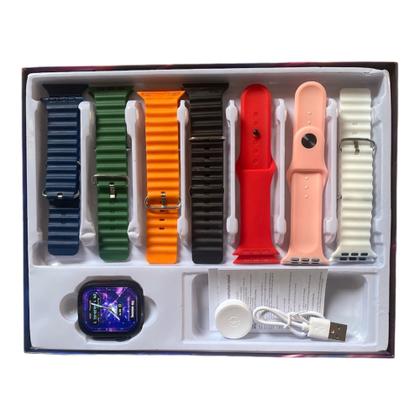 Smartwatch Com 7 Pulseiras Na Caixa Relógio Inteligente Ios