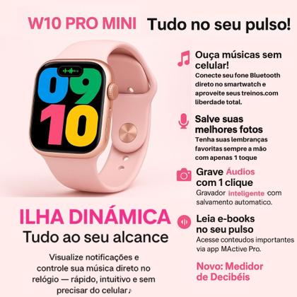 Imagem de Smartwatch Feminino Masculino Mini Series 10 Amoled Chatgpt 2 Pulseiras