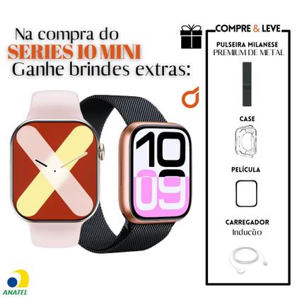 Imagem de Smartwatch Feminino Masculino Mini Series 10 Amoled Chatgpt 2 Pulseiras