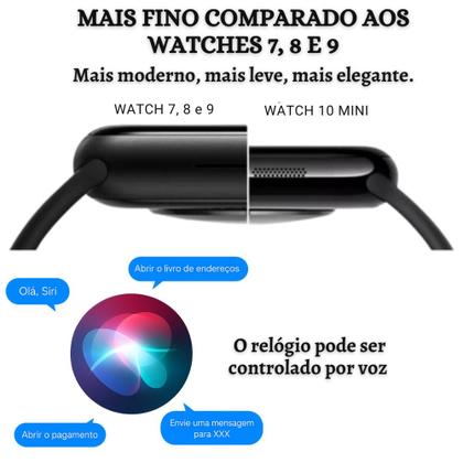 Imagem de Smartwatch Feminino W10 Pro Mini Chatgpt Amoled Gps Original 2 Pulseiras