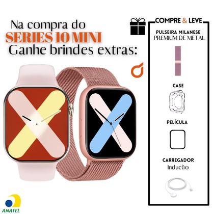 Imagem de Smartwatch Feminino W10 Pro Mini Chatgpt Amoled Gps Original 2 Pulseiras