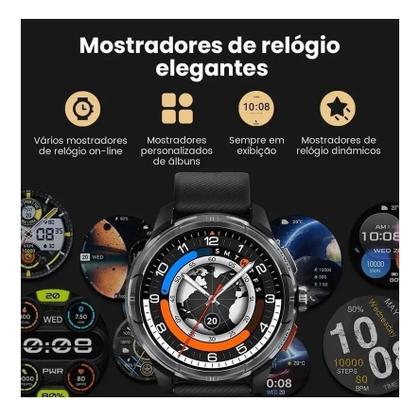 Imagem de Smartwatch Haylou Solar Ultra Com Gps Monitor Saúde Silver Cinza Milanês
