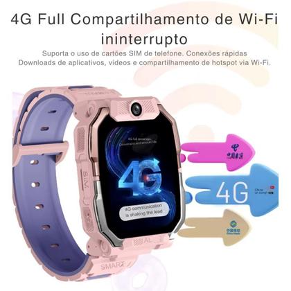 Imagem de Smartwatch Howear Infantil HW Z10 4/64GB Amoled Com Chip Android Camera Wifi