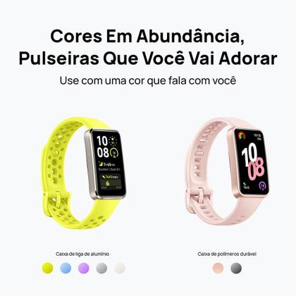 Imagem de Smartwatch Huawei Band 10 Preto, com Pulseira em Fluoroelastômero, Bluetooth