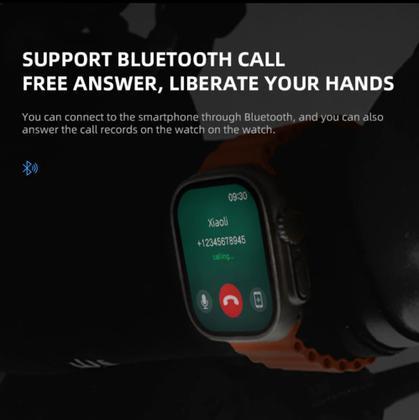 Imagem de Smartwatch Hw Ultra 2 AMOLED 8 in 1 Série 9 49mm Lançamento Com Chat Gpt 7 Pulseiras e Case