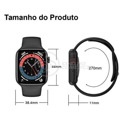 Imagem de Smartwatch Hw22 Rosa Troca Pulseira Android Ios Cardíaco