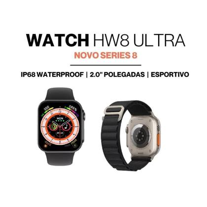 Imagem de Smartwatch Hw8 Ultra Original Combo Pulseiras Extra Pelicula Case Watch 8 Alpine Loop Unissex